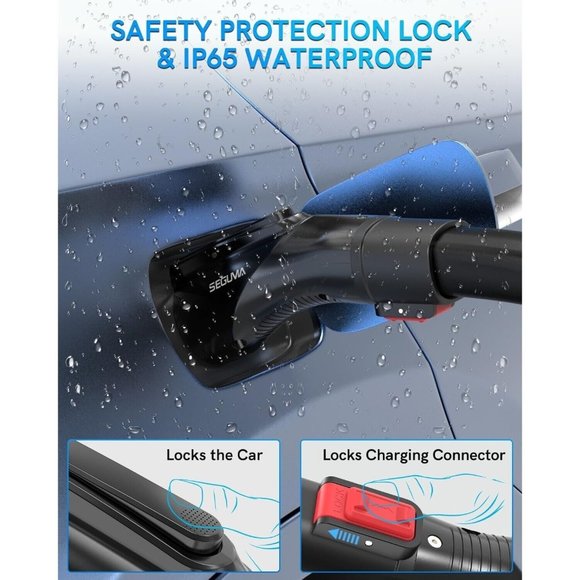 J1772 EV Charger Adapter Connector Max 60A 250V Safety Lock ALL EVs NEW - Picture 5 of 9